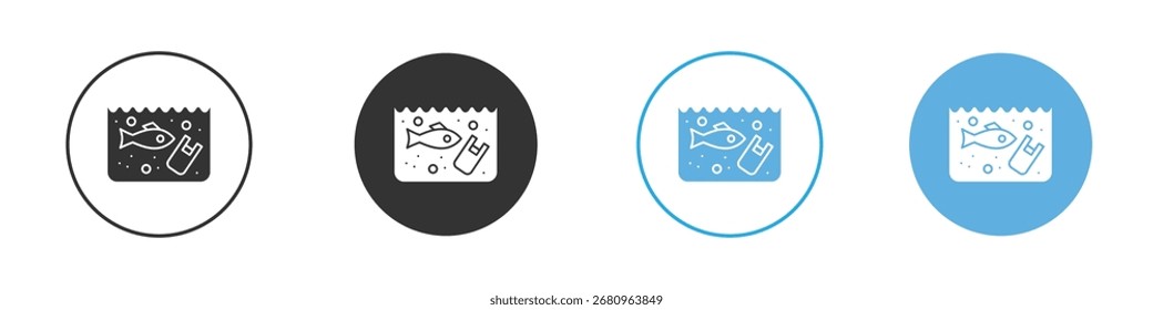 Icono de contaminación oceánica. Plantilla de diseño de iconos gráficos