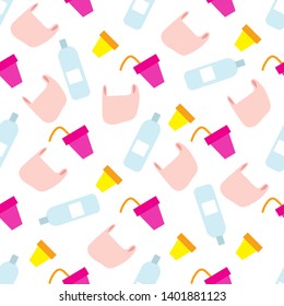 Ocean pollution seamless pattern, great design for any purposes. Recycle ecology icon. Recycling concept. Environmental protection, ecology. Save earth ecology. Recycle symbol