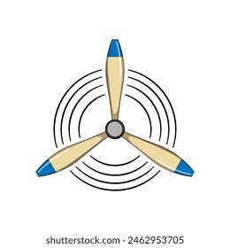 ocean propeller cartoon. logo prop, underwater hull, screw aircraft ocean propeller sign. isolated symbol vector illustration