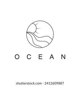 Ocean roundshape round shape  vector logo
