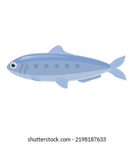 Ocean sardine icon cartoon vector. Fish seafood. Sea animal