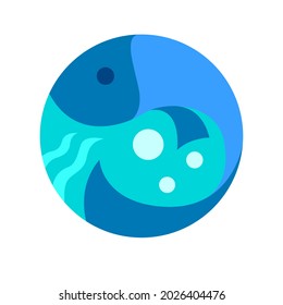Ocean sea fish logo icon symbol