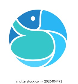 Símbolo del logotipo del pez marino