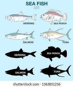 Fishs Icons Editable Outline Stock Vector (Royalty Free) 744806152 ...