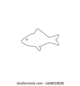 Ocean. sea fish vector outline icon