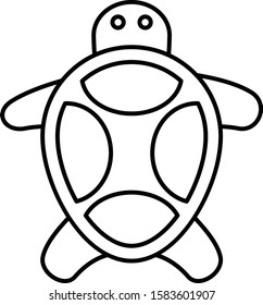 Ocean and Sea line icons for animal & reptile