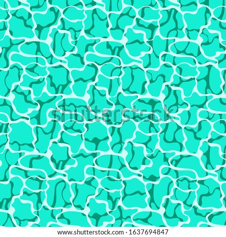 Ocean, sea or pool water abstract background in turquoise shades. Vacation and relaxtion mood. Can be used for adverticing and promotion in banners, flyers and posters, wrapping, decoration, fabrics.