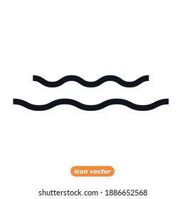Ocean, sea waves icon template color editable. wave symbol vector illustration for graphic and web design.