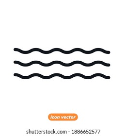 Ocean, sea waves icon template color editable. wave symbol vector illustration for graphic and web design.