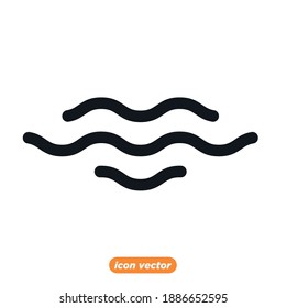 Ozean, Meereswellen Symbol Symbol Vorlage Farbe editierbar. Vektorgrafik von Wellensymbolen für Grafik- und Webdesign.