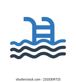 Ocean sea waves icon.(vector illustration)