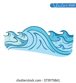Ocean or sea waves. vector illustration.
