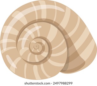 Ocean seashell icon. Aquatic shell swirl fauna