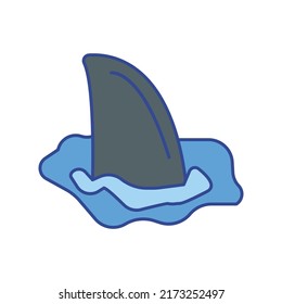 ocean shark Vector icon which is suitable for commercial work and easily modify or edit it

