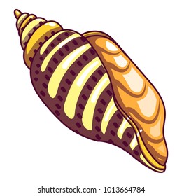 Ocean shell icon. Cartoon illustration of ocean shell vector icon for web