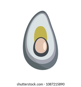 Ocean shell icon. Flat illustration of ocean shell vector icon for web