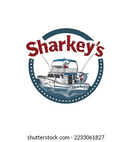 Ocean Ship and globe logo design,Vector logo template.  Ship, Yacht, Cruise Logo Vector