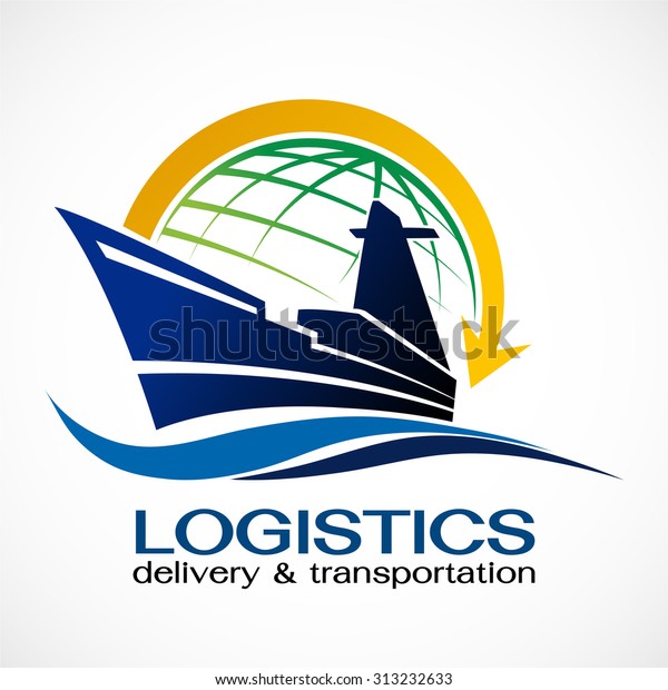 Ocean Ship Globe Logo Designvector Logo Stock Vector (Royalty Free ...