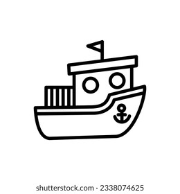 Ocean ship icon design isolated on white background