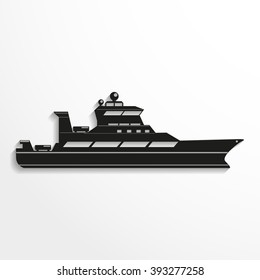 Ocean ship. Vector illustration.
