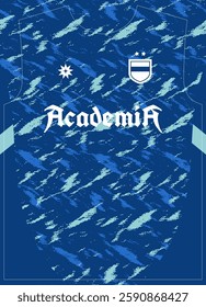 Ocean Soldier Blue Pattern Football Jersey Sublimation Print
