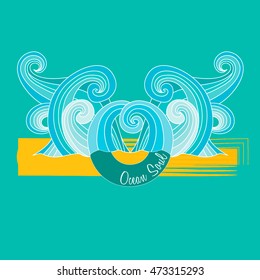 Ocean Soul monogram poster