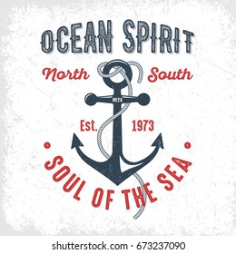 Ocean Spirit - Vintage T-Shirt Design