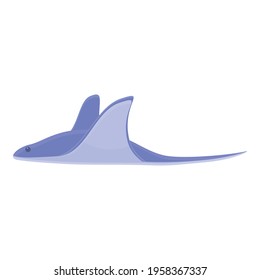 Ocean stingray icon. Cartoon of Ocean stingray vector icon for web design isolated on white background