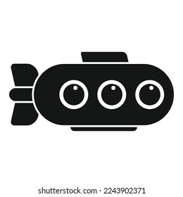 Ocean submarine icon simple vector. Sea ship. Marine steam