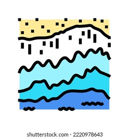 ocean summer color icon vector. ocean summer sign. isolated symbol illustration