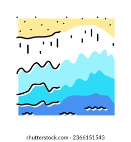 ocean summer color icon vector. ocean summer sign. isolated symbol illustration