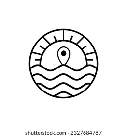 OCEAN SUN WATER ABSTRAC LOGO