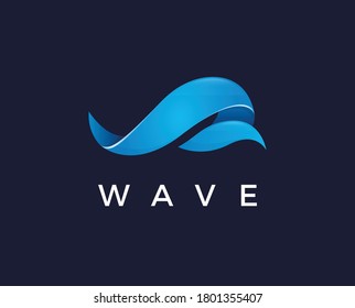 Ocean Sun Wave Logo Design Template