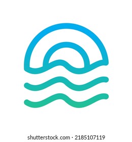 	
Plantilla de diseño de logotipo de ola de sol oceánico