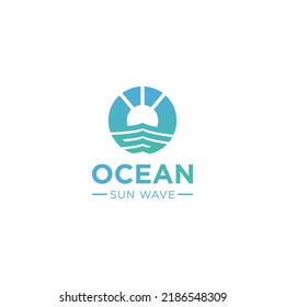 Design-Vorlage für Ocean Sun Wave-Logos OSW-Logo Letter OSW