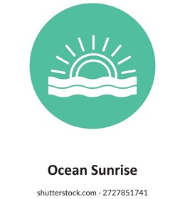 Icono del Vector del amanecer del océano que puede modificar o editar fácilmente

