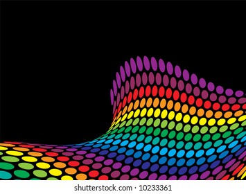 fondo arcoiris inspirado en la hinchazón del océano con espacio de copia