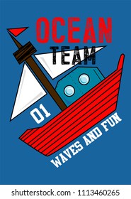 ocean team shop,t-shirt design