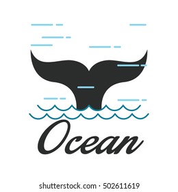 Ocean theme logo template