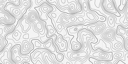 Ozeantopographische Linienkarte Mit Kurvenreichen Wellenisolinen, Vektorgrafik. Meerestiefe Topographische Landschaftsfläche Für Nautische Radarmessungen. Kartographische Textur Abstrakte Banner Des Reliefs Ozean Boden.