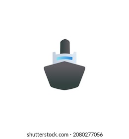 icono de transporte oceánico en color gradiente, aislado en fondo blanco