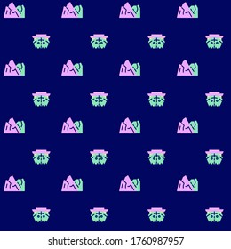 Ocean travel icons pattern. Cruise ship travel seamless background. Seamless pattern vector illustration