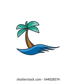 Ocean Travel Logo Design Element