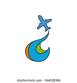 Ocean Travel Logo Design Element