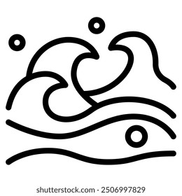 Ocean tropical holiday icon illustration