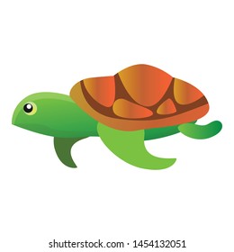 Ocean turtle icon. Cartoon of ocean turtle vector icon for web design isolated on white background