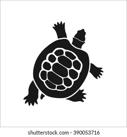 Ocean turtle simple icon on white background