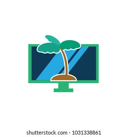 Ocean Tv Logo Icon Design