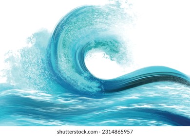 	
Ocean underwater blue wave background