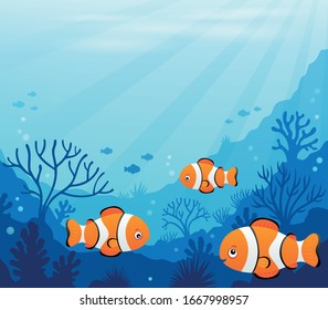 Ocean underwater theme background - eps10 vector illustration.